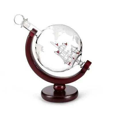 Decantador de whisky con forma de globo de vidrio de borosilicato