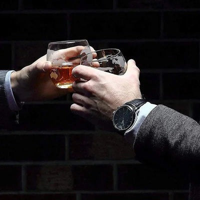 Decantador de whisky con forma de globo de vidrio de borosilicato