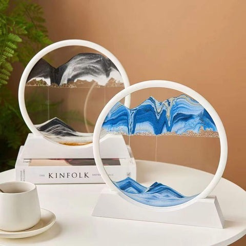 Decoración de reloj de arena movediza 3D