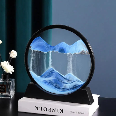 Decoración de reloj de arena movediza 3D