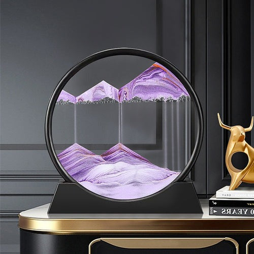 Decoración de reloj de arena movediza 3D