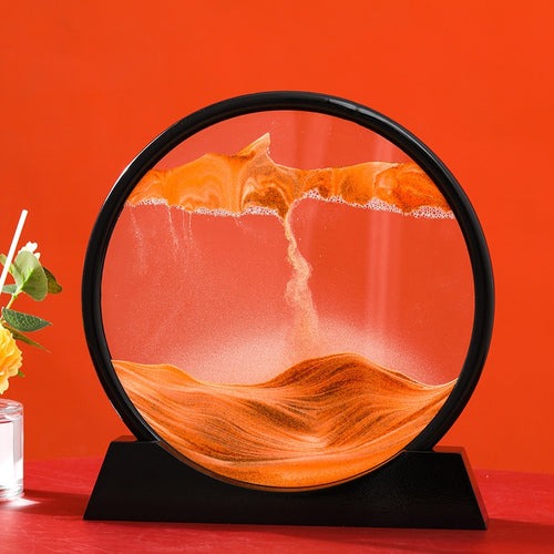 Decoración de reloj de arena movediza 3D