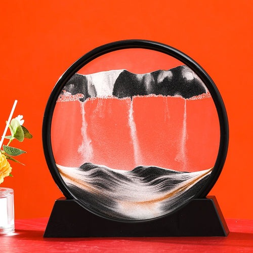 Decoración de reloj de arena movediza 3D