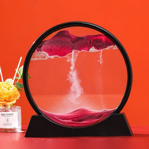 Decoración de reloj de arena movediza 3D