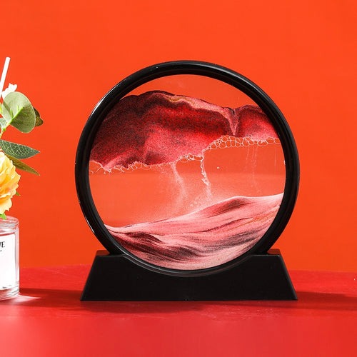Decoración de reloj de arena movediza 3D