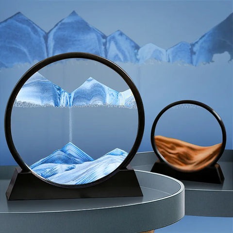 Decoración de reloj de arena movediza 3D