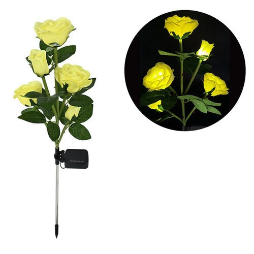 Luz solar impermeable para jardín de rosas