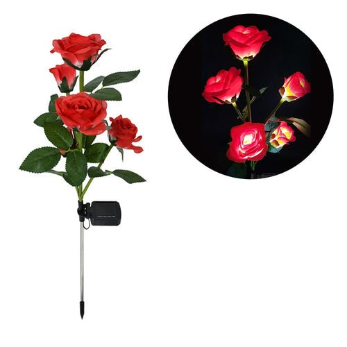 Luz solar impermeable para jardín de rosas