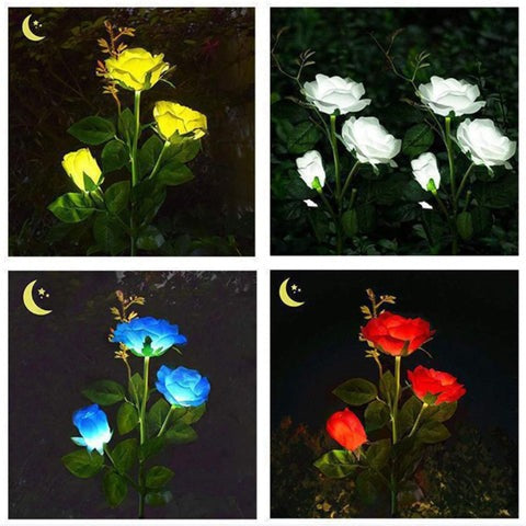 Luz solar impermeable para jardín de rosas