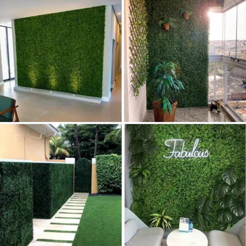 Muro de hojas artificiales verticales inglesas para decoración