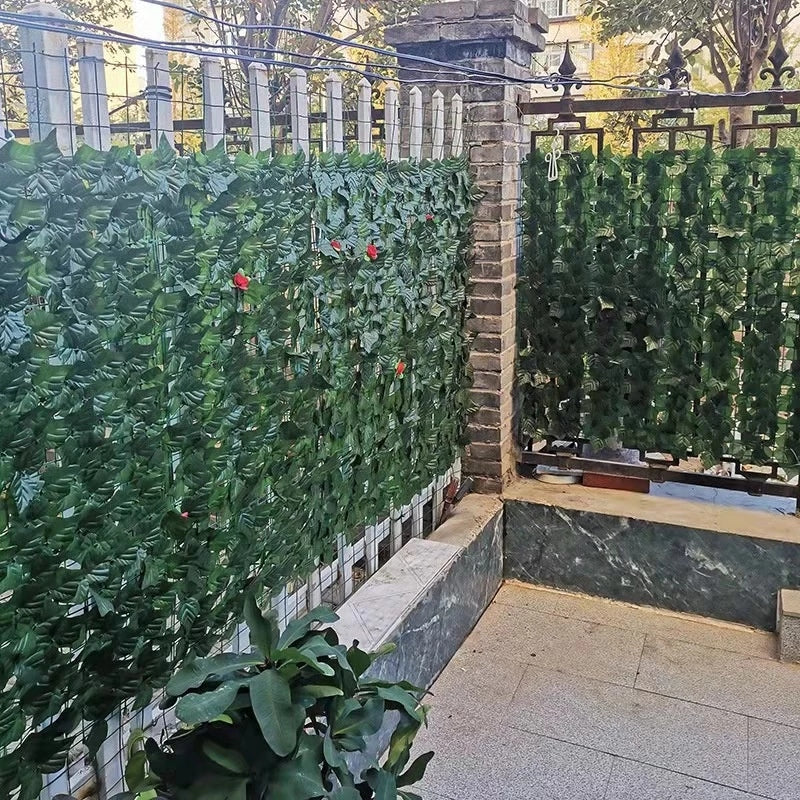 Muro de hojas artificiales verticales inglesas para decoración