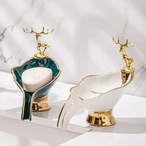 Jabonera de cerámica premium para baño - LuxeSoap