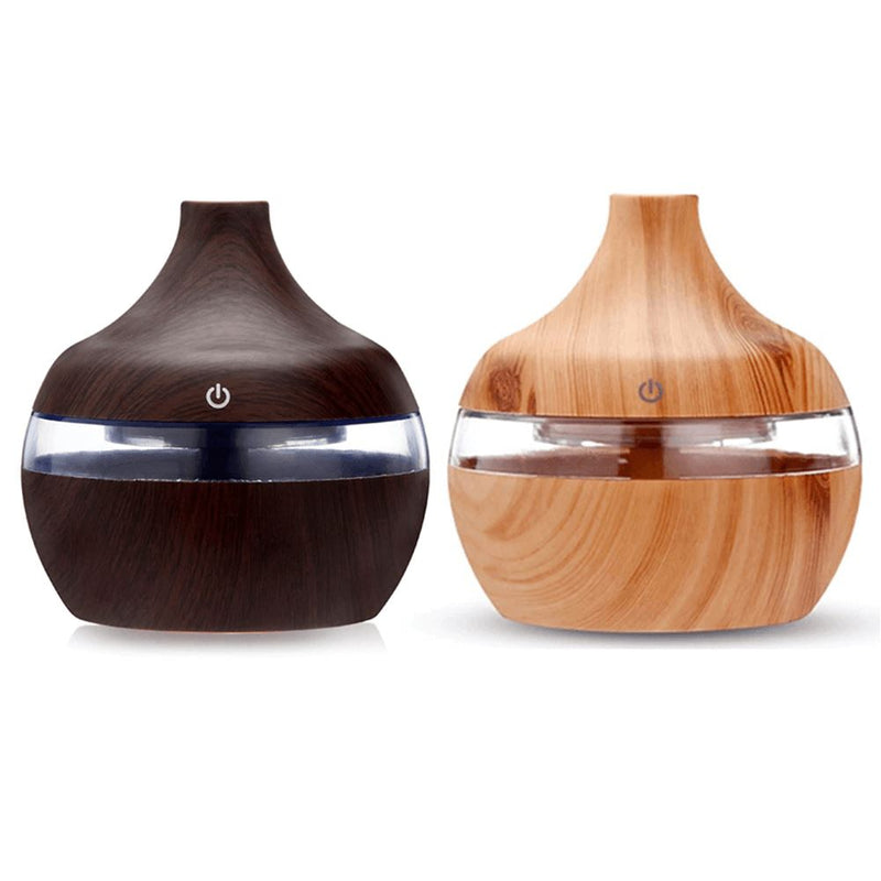 Humidificador de aire ultrasónico USB y difusor de aroma con LED