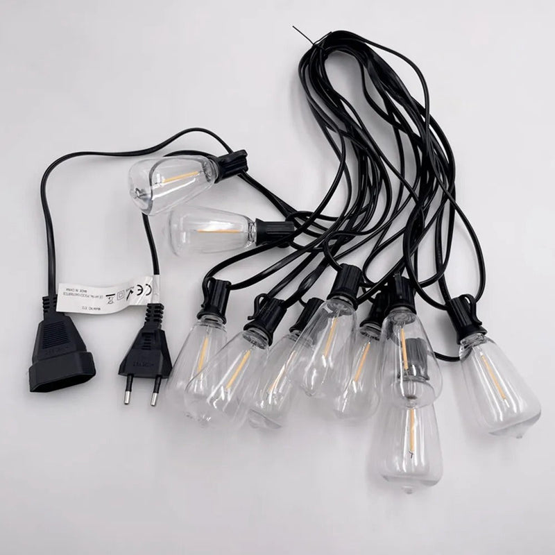 Guirnalda de luces con bombillas Bivolt impermeables para jardín - GardenLuxe