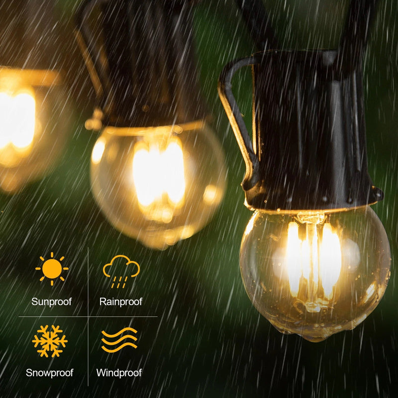 Guirnalda de luces con bombillas Bivolt impermeables para jardín - GardenLuxe