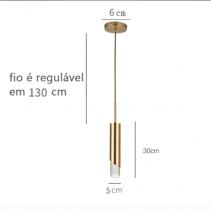 Lámpara de techo LED tubular Golden Encanta Shop